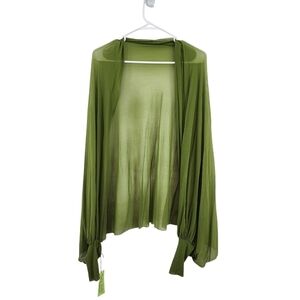 Petit Pois Women's Long Sleeves Loose Fit Solid Open Front Cardigan
